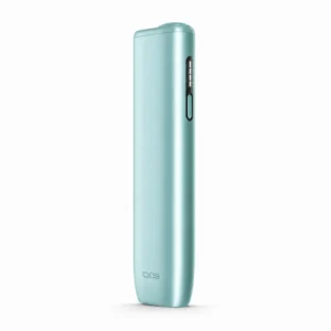 ILUMA i ONE — Blue heated tobacco device on white background