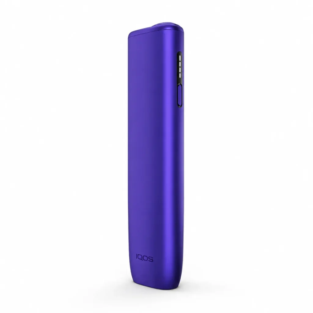 ILUMA i ONE — Electric Purple heated tobacco device on white background