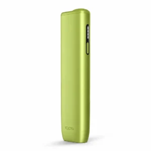 ILUMA i ONE — Lime Green heated tobacco device on white background