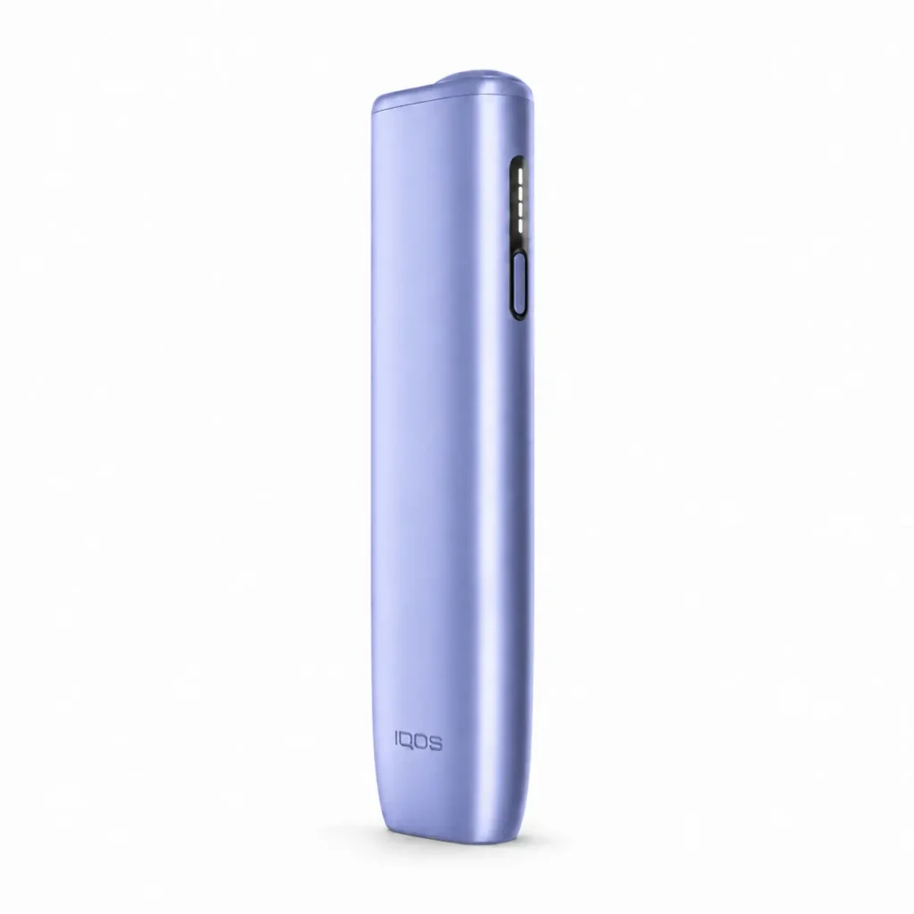 ILUMA i ONE — Violet heated tobacco device on white background