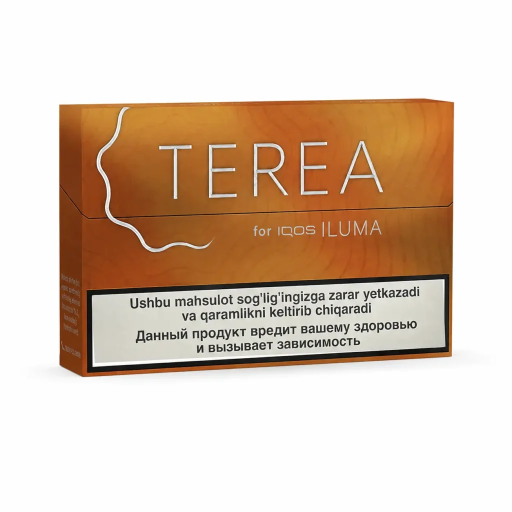 TEREA Amber Uzbekistan carton on white background