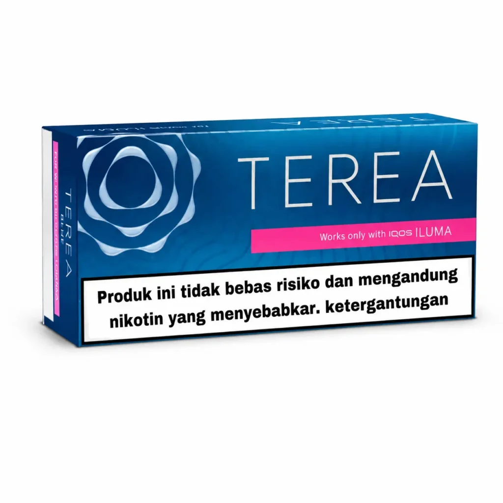 TEREA Blue Indonesia carton on white background