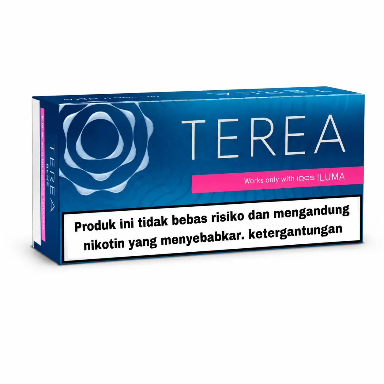 TEREA Blue Indonesia carton on white background